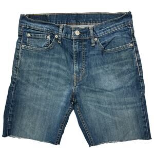 Levi's 511 Dad Jean Shorts Men 32" x 7.5" Cutoffs Dark Faded Stretch Denim Jorts